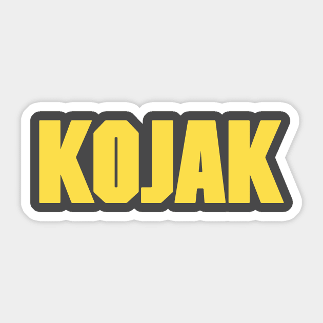 Kojak Logo Kojak Sticker TeePublic